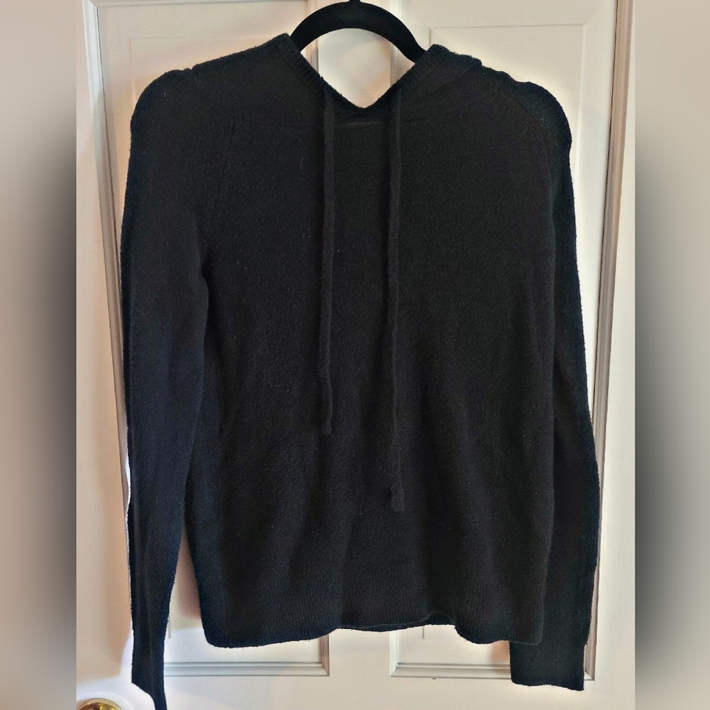 Black Knitted Hoodie